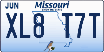 MO license plate XL8T7T