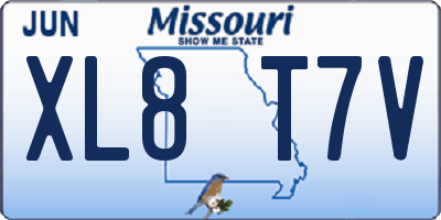 MO license plate XL8T7V