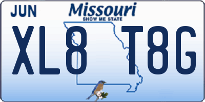 MO license plate XL8T8G