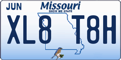MO license plate XL8T8H
