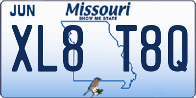 MO license plate XL8T8Q