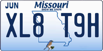 MO license plate XL8T9H