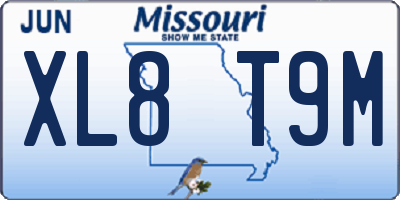 MO license plate XL8T9M