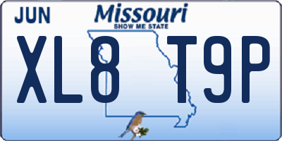 MO license plate XL8T9P