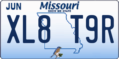 MO license plate XL8T9R
