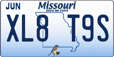 MO license plate XL8T9S
