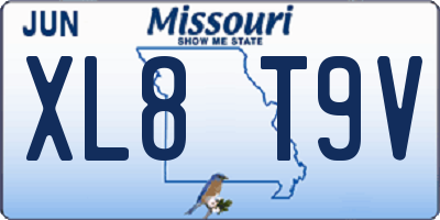MO license plate XL8T9V