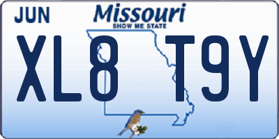 MO license plate XL8T9Y