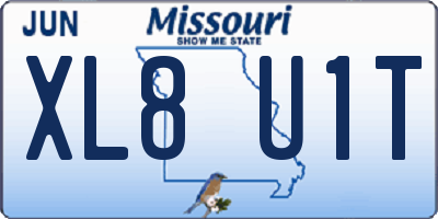 MO license plate XL8U1T
