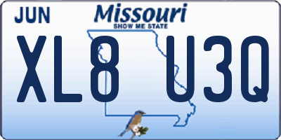 MO license plate XL8U3Q