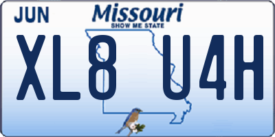 MO license plate XL8U4H