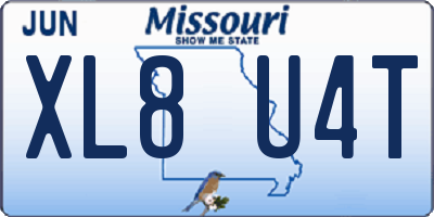 MO license plate XL8U4T