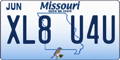 MO license plate XL8U4U