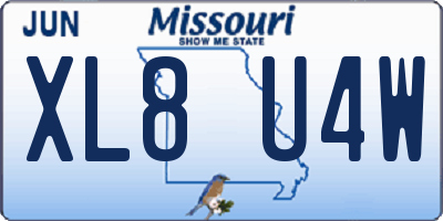 MO license plate XL8U4W