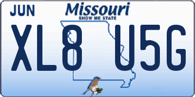 MO license plate XL8U5G