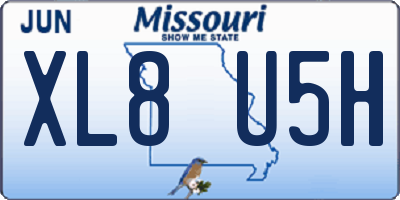 MO license plate XL8U5H
