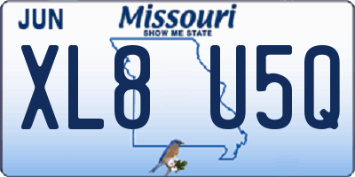 MO license plate XL8U5Q