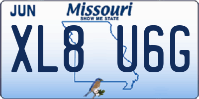 MO license plate XL8U6G
