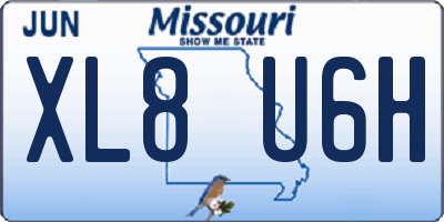 MO license plate XL8U6H