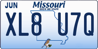 MO license plate XL8U7Q