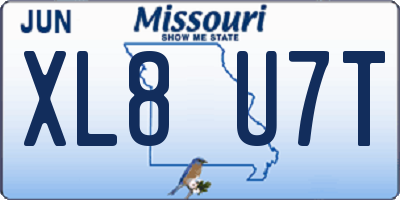 MO license plate XL8U7T