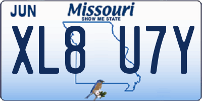 MO license plate XL8U7Y