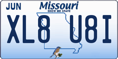 MO license plate XL8U8I
