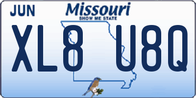 MO license plate XL8U8Q