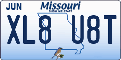 MO license plate XL8U8T