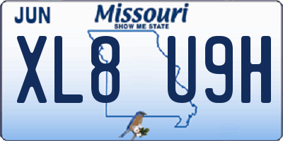 MO license plate XL8U9H