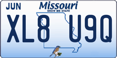 MO license plate XL8U9Q