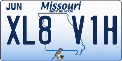 MO license plate XL8V1H