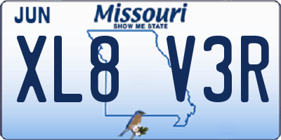 MO license plate XL8V3R