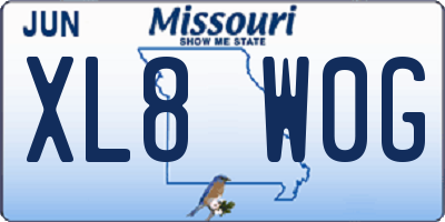 MO license plate XL8W0G