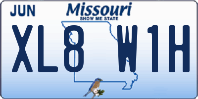 MO license plate XL8W1H