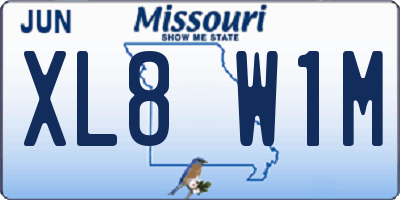 MO license plate XL8W1M