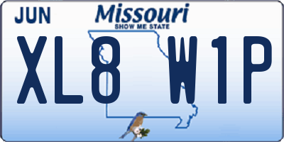MO license plate XL8W1P