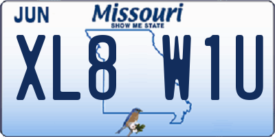 MO license plate XL8W1U