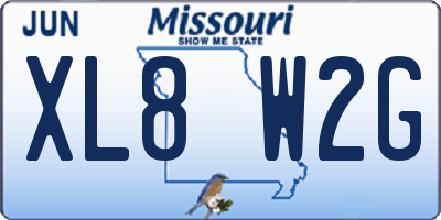 MO license plate XL8W2G