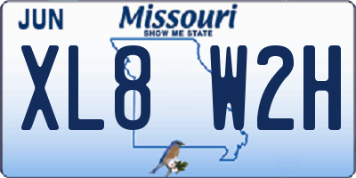 MO license plate XL8W2H