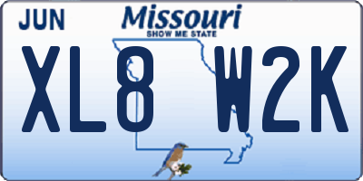 MO license plate XL8W2K