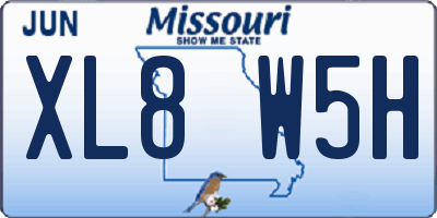 MO license plate XL8W5H