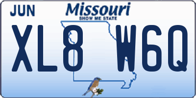 MO license plate XL8W6Q