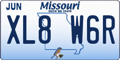 MO license plate XL8W6R