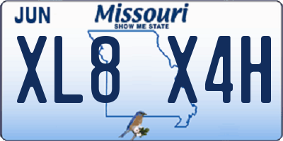 MO license plate XL8X4H