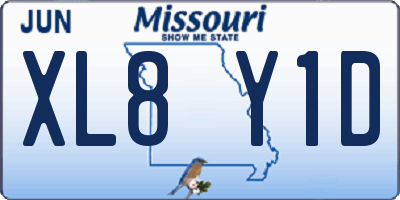 MO license plate XL8Y1D