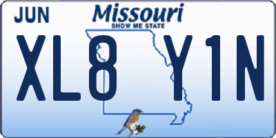 MO license plate XL8Y1N