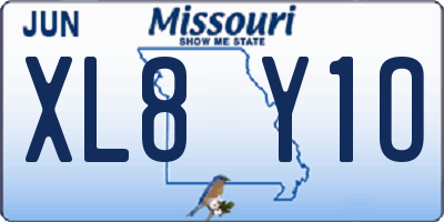 MO license plate XL8Y1O