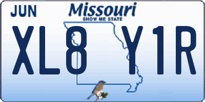 MO license plate XL8Y1R
