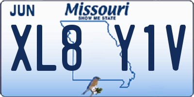 MO license plate XL8Y1V